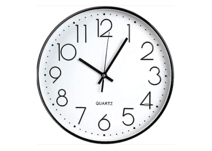 Wall Clock 12 Inch Silent Non-Ticking Wall Clocks Battery Operated Ultra-Quiet Movement Quartz Round Clock Simple Modern Style