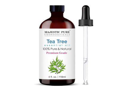 MAJESTIC PURE Tea Tree Essential Oil - Large 118 ml Bottle | 100% Pure & Natural | Premium Grade Essential Oil for Hair Care, Skin, Aromatherapy, Diffusers, Massage & Humidifiers