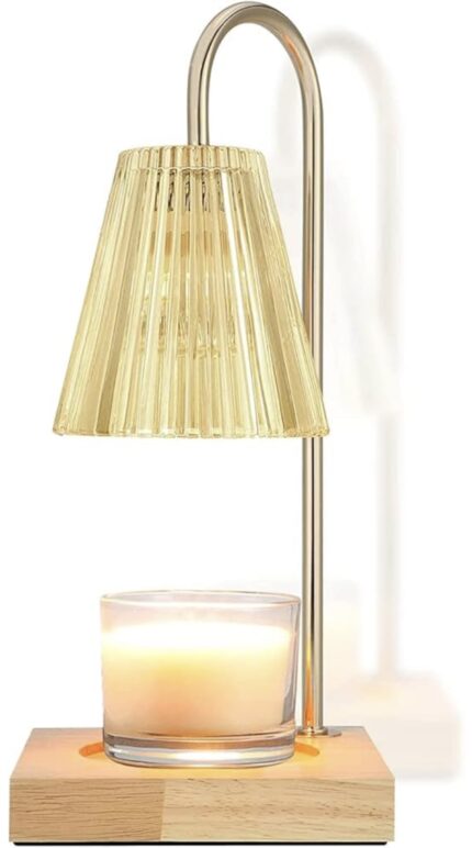 Angju Candle Warmer Lamp with 2 Bulbs Compatible with Jar Candles Vintage Electric Candle Lamp Dimmable Candle Melter Top Melting for Scented Wax