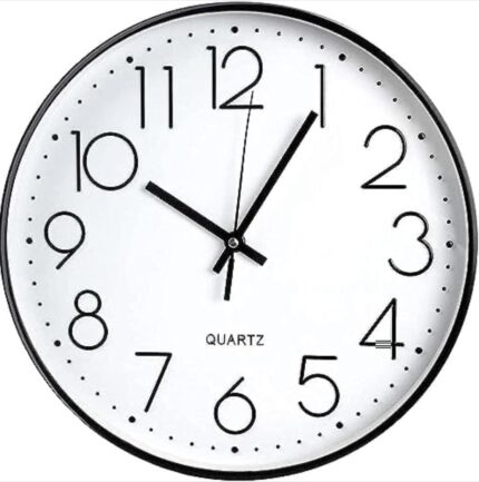 Wall Clock 12 Inch Silent Non-Ticking Wall Clocks Battery Operated Ultra-Quiet Movement Quartz Round Clock Simple Modern Style