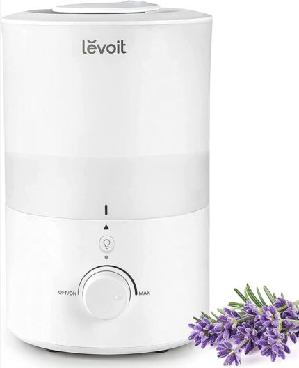 LEVOIT 3L Humidifiers for Bedroom Baby Room with Night Light, Cool Mist Humidifier for Home, Office & Plant, Auto-Off, Up to 25H for 27 m, Quiet Operation with 360° Rotation Nozzle- 2 Filter Sponge