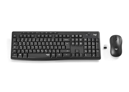 Logitech MK295 Silent Wireless Mouse & Keyboard Combo with SilentTouch Technology, Full Numpad, Advanced Optical Tracking, Lag-Free Wireless, 90% Less Noise, AR Keyboard - Graphite