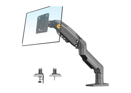 NB North Bayou Monitor Mount, Fits 4.4 to 19.8lbs Computer Monitors, Adjustable Stand with Tilt Rotation Swivel Function, Desk Mount F80