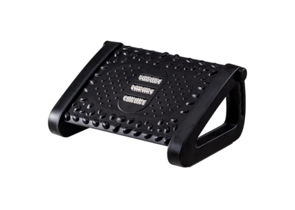 NEAGLORY Ergonomic Foot Rest Under Desk - 6 Heights Adjustable With Massage Surface for Office Work - Pressure Relief Footrest, Black