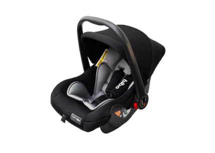 The Moon Brand Bibo Infant/Baby/Kids Travel Car Seat With Full Body Support Cushion Rear Facing Seat Carry Cot AdjUStable Canopy Suitable For 0 Months+0 13 Kg - Black
