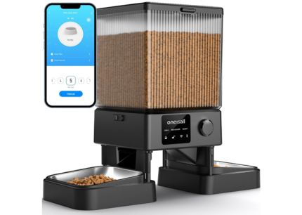 oneisall Automatic Cat Feeder with 5G WiFi, Automatic Cat Food Dispenser for 2 Cats Small Pets, 20 Cups/5L Timed Dry Food Dispenser with APP Control