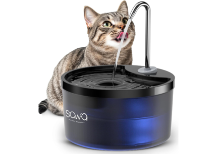 SAWA Cat Water Fountain, 3.2L/108oz Cats Fountains for Drinking, Pet Water Fountain for Cats Indoor, Automatic cat water Dispenser with 2 Flow Modes, kitty Spout Fountains for Cats Dogs