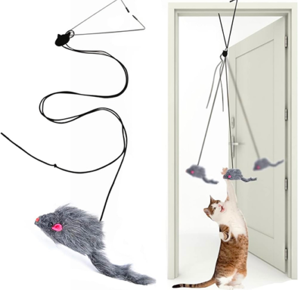 Kalimdor Interactive Feathered Cat Toys, Retractable Cat Toy, Kitten Fun, Physical Exercise, Mental Puzzle Toys for Kittens
