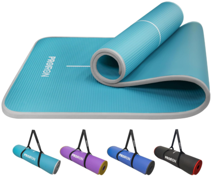 PROIRON Yoga Mat Non-Slip Eco Friendly NBR All-Purpose 10mm Thick Exercise Mat High Density Anti-Tear Pilates Mat with Carrying Strap for Yoga Pilates and Gymnastics - 183cm x 66cm x 1cm