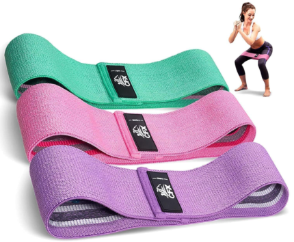 SKY-TOUCH Resistance Bands Fabric, Exercise Bands Non Slip Hip Elastic Bands For Hip, Legs, Butt, Glutes And Thighs Workout, Thick Wide Fitness Loop Circle Resistance Bands, Set Of 3 Pack, Multicolor