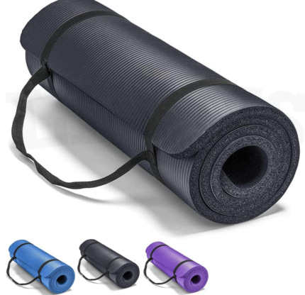 SKY-TOUCH Yoga Mat Non Slip, Yoga Mat with Strap Included 10mm Thick Exercise Mat Ideal for HiiT, Pilates, Yoga and Many Other Home Workouts
