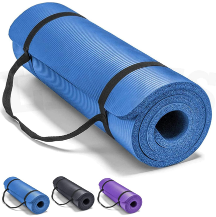 SKY-TOUCH Yoga Mat Non Slip, Yoga Mat with Strap Included 10mm Thick Exercise Mat Ideal for HiiT, Pilates, Yoga and Many Other Home Workouts