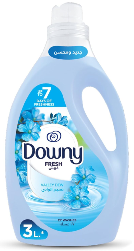 Downy Valley Dew 3L, Regular Fabric Softener, Dilute